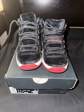 Preschool Jordan Air Jordan 11 Retro Black Red Velvet Kids Sneaker Size 11C