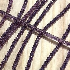 Czech Glass Rondelle Spacer Beads 2.5x4mm Purple Luster tire/donut 72pcs J865
