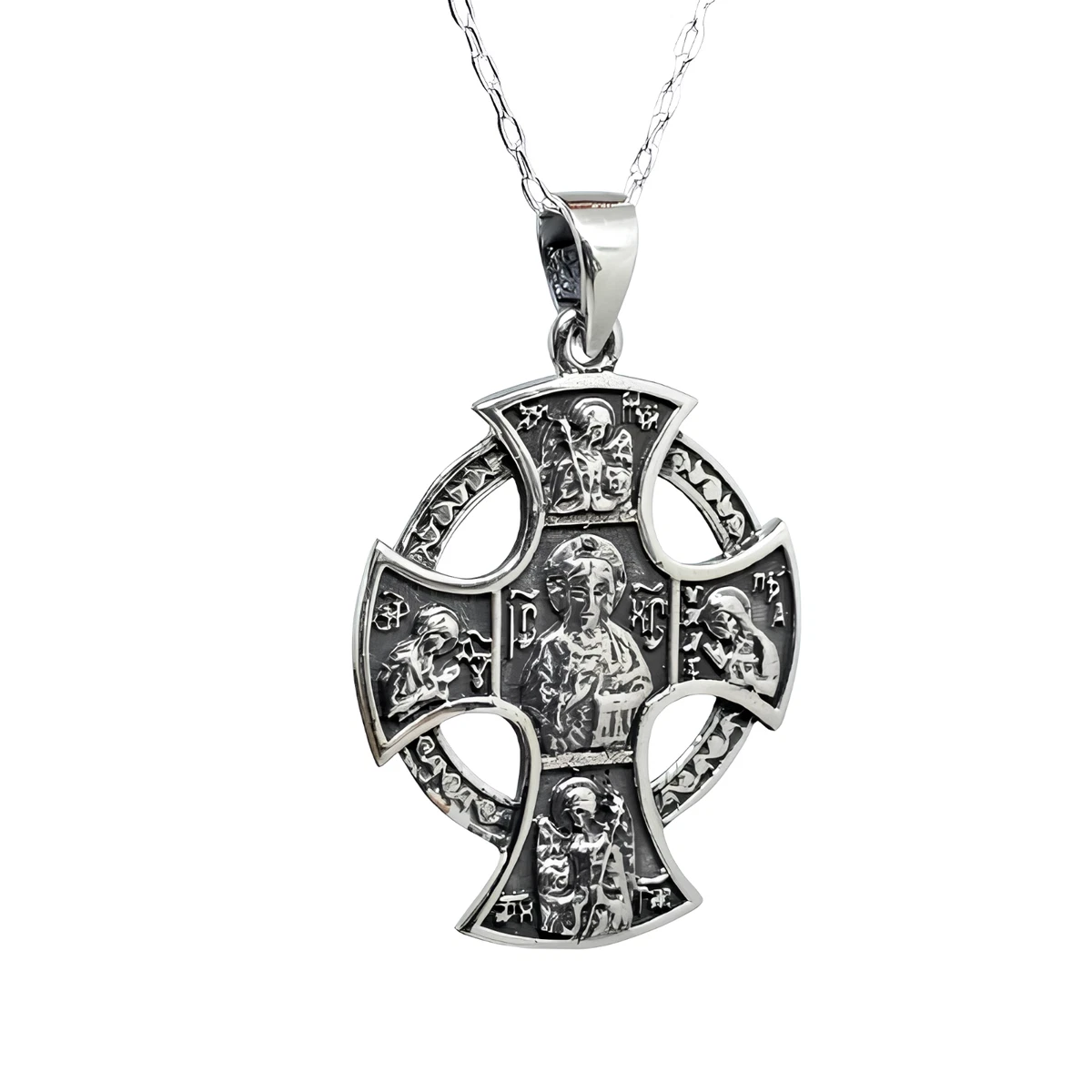 Collana con croce ortodossa in acciaio inossidabile Collana minimalista con croce latina ingombata russa slava cristiana talismano serbio  36