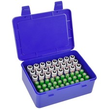 Battery Storage Organizer Holder Holds 54 AA AAA Batteries, Box Cases Garage ...