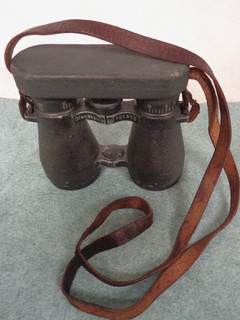 WW1 German Army Fernglas (Binoculars) Complete! Case Dust cover Neck strap LOOK