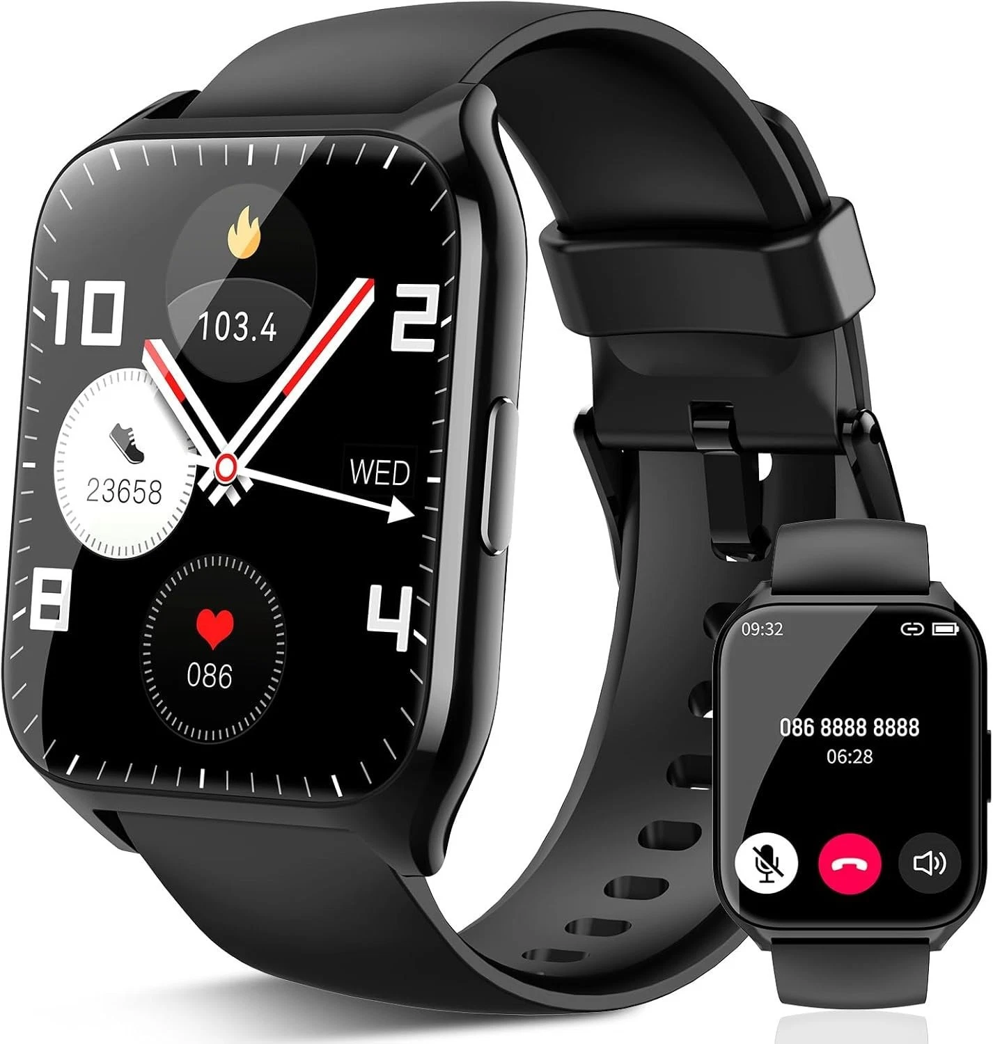 Smartwatch Women Men with Phone Function Wristwatch Bluetooth Fitness Watch
