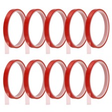 10 Rolls Heat Tape, 10mm x 16m 52FT High-Temperature Resistant Tape, Red