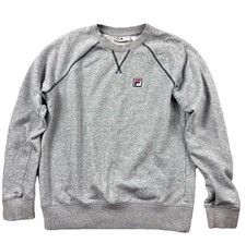 Fila Sweatshirt Men  s Small Gray Crewneck Pullover Embroidered Logo