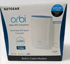 New Netgear Orbi WiFi Sytem (CBK40) w/Modem Router (CBR40) & Satellite (RBS20)