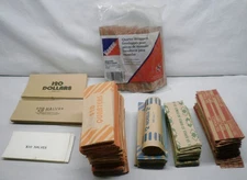 340 Assorted Coin Wrappers – Dollar Halves Quarters Dimes Nickles Pennies