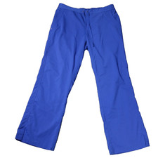 Healing Hands Taylor Scrub Pants 9095 Elastic Waist Mid Rise Drawstring Blue L