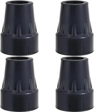 Cane Tips, 3/4"Crutch Tips Heavy Duty Walking Cane Tips Replacement Black Rubber