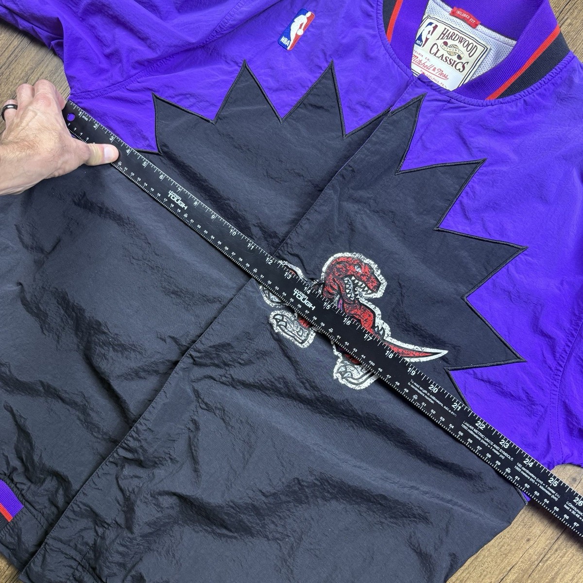 Mitchell Ness Warm Up Jacket Men Xl Purple NBA Toronto Raptors