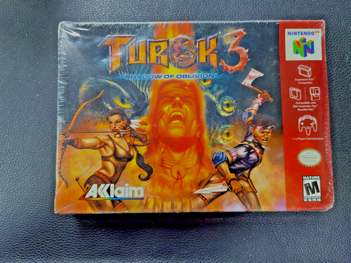 Turok 3 Shadow of Oblivion Nintendo 64 N64 FACTORY SEALED Rare - Picture 1 of 2