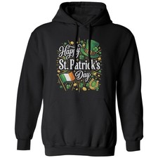 Lucky St Patty's Graphic - Happy St Patrick's Day Unisex Hooded Sweatshirt