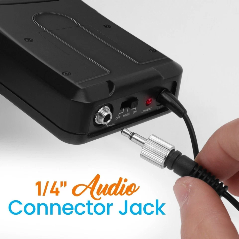 Pyle UHF Wireless Microphone System Kit LED Digital Display Screens PDWMU112 - Image 4 of 4