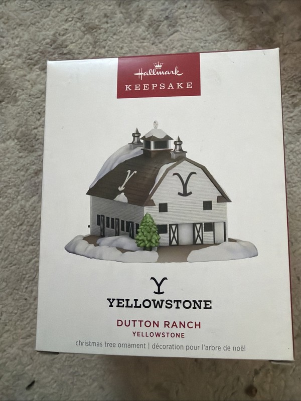 Hallmark 2024 Yellowstone Dutton Ranch TV Costner Barn Keepsake Ornament NIB