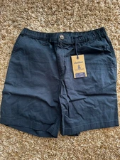 CHUBBIES Shorts Mens Medium Navy Chino Flat Front Stretch Twill ARMADAS 7"