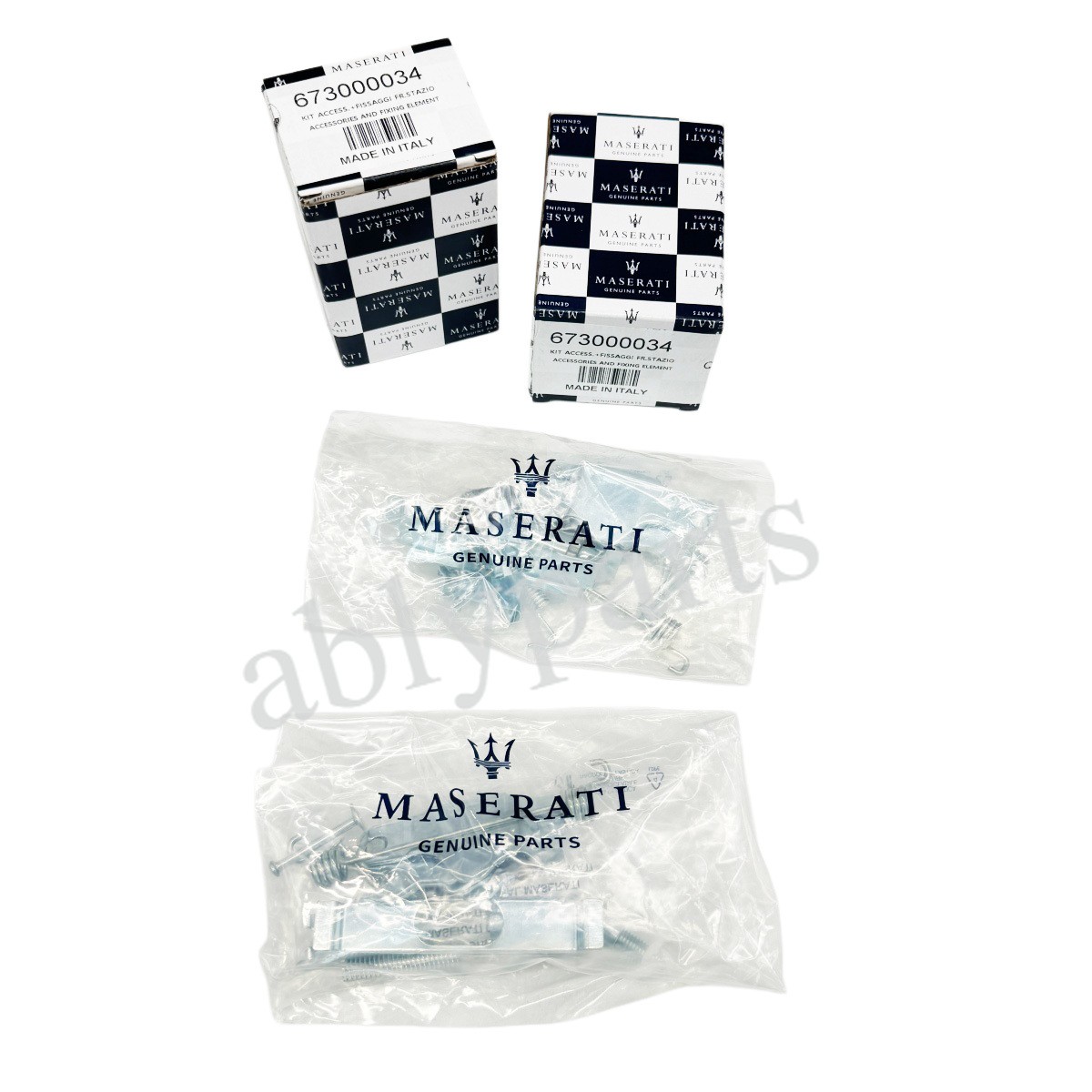 3pcs Parking Hand Brake Shoe & Repair Parts Kit For Maserati Ghibli Quattroporte