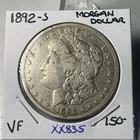KEY 1892 S MORGAN DOLLAR VERY NICE VF   XX835