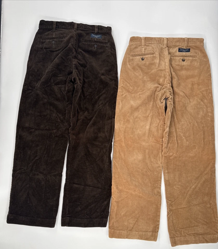 De colección Polo Ralph Lauren Pantalones de Pana Jóvenes Niños 18 Lote de 2 Chinos Rectos Foto 2 de 4