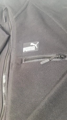 PUMA Black Polar Fleece Jacket Raglan Sleeves Large image 6