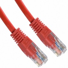 3ft CAT5e Molded  Snagless Red