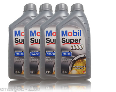 MOBIL SUPER 3000 Formula V 5W-30 VW 504 00 / 507 00 Longlife 3 4 LITER Motoröl