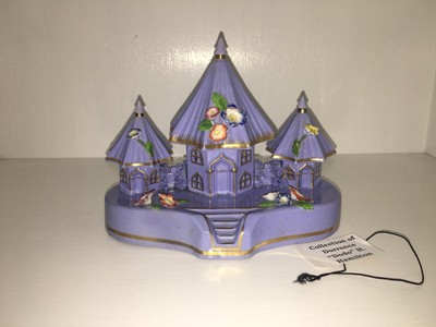 Antique Staffordshire Lilac Pastille Burner Cottage House 3 Houses