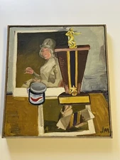 John Martin Oil Painting Mid Century Modern Modernist Still Life Expressionist