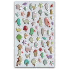CUTE BIRD PUFFY STICKERS Sheet Fun Kids Craft Scrapbook NEW Epoxy Sticker Kawaii