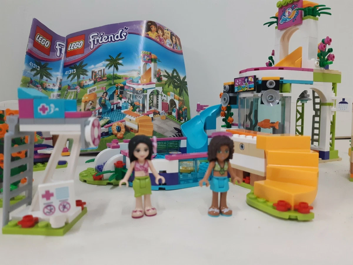 Kanon båd brutalt Lego Friends #41313 &#034;Heartlake Summer Pool&#034; - 99.9% Complete  missing beach ball | eBay