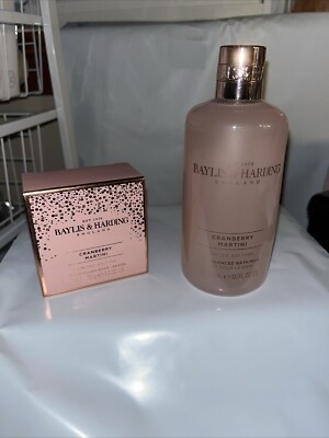 Baylis & Harding Cranberry Martini Ltd Edition Bath Milk & Bar Soap New