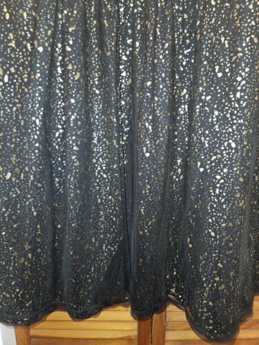 NWT 26/4X BloomChic Mesh Overlay V-Neck Sleeveless Polka Dot Dress Black & Gold - Picture 2 of 15
