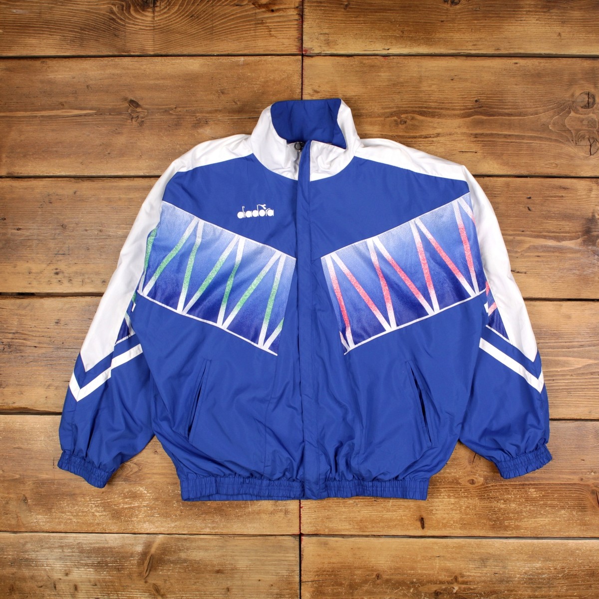 DIADORA ヴァランシエンヌFC ナイロンジャケット ウインドブレーカー Vintage Diadora Windbreaker Jacket L Italy Training