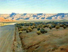 Approach to Zion Maynard Dixon 1933 Western Landscape Archival Art Print