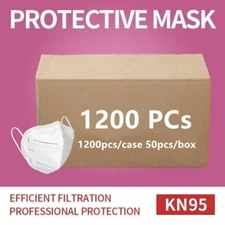 1200 PCs (1 Case) KN95 5 Layers Face Mask Disposable Mask
