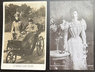 King George V Craigweil House, Bognor RPPC and H. R. H. The Princess of Wales