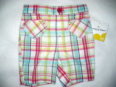 Infant Girls Jumping Beans Plaid Bermuda Shorts - Size 3-6 mos. - New with Tag