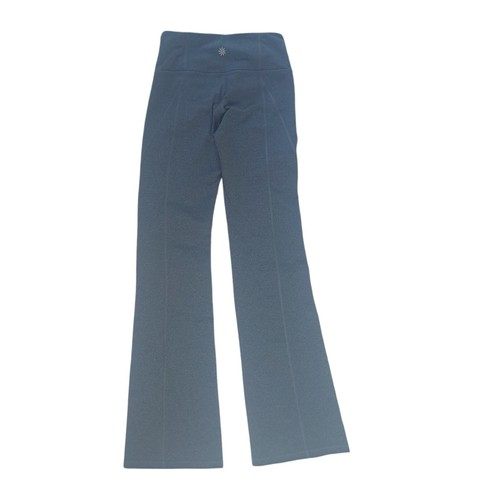 Athleta Fusion Gray Low Rise Yoga Flare Wide Leg Leggings Flap Inner Pockets XS - Picture 2 of 9