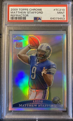 2009 Topps Chrome #TC210 MATTHEW STAFFORD Rookie RC PSA 9 Refractor LOW POP
