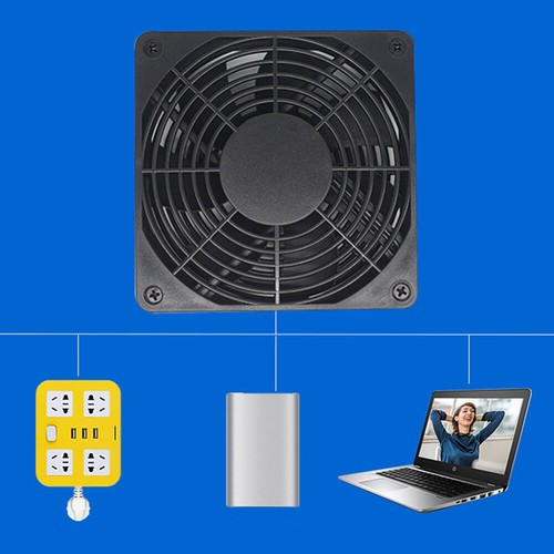 120mm 5V USB Powered PC Router Dual Cooling Fans w/Speed Controller High Fan AU - Picture 10 of 17