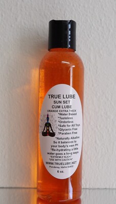 Cum Lube Sun Set Orange True Lube Water Based Personal Lubricant 8oz
