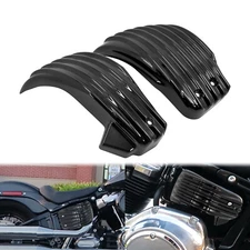 Black Battery Side Cover For Harley Softail Street Fat Bob FXBB FXFB Low Rider