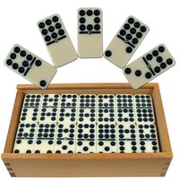 Premium Set Of 55 Double Nine Dominoes With Wood Case Brown on sale Premium Set Of 55 Double Nine Dominoes With Wood Case Brown on sale