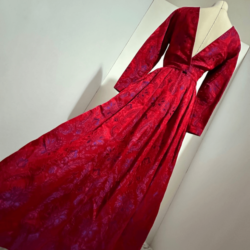 Vintage 80s Carolyne Roehm Opulent Evening Ball Gown XS Gala Royal Regency - Picture 11 of 16