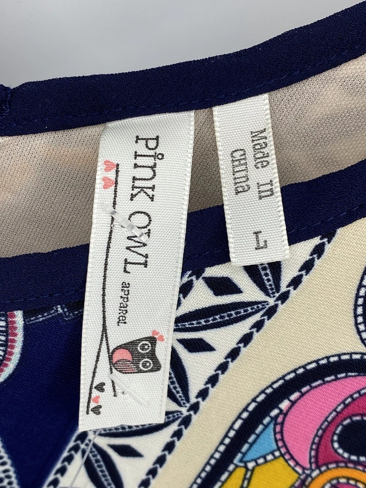 "Ropa Pink Owl, vestido floral multicolor, talla grande nueva con etiquetas manga 3/4""" Foto 4 de 4