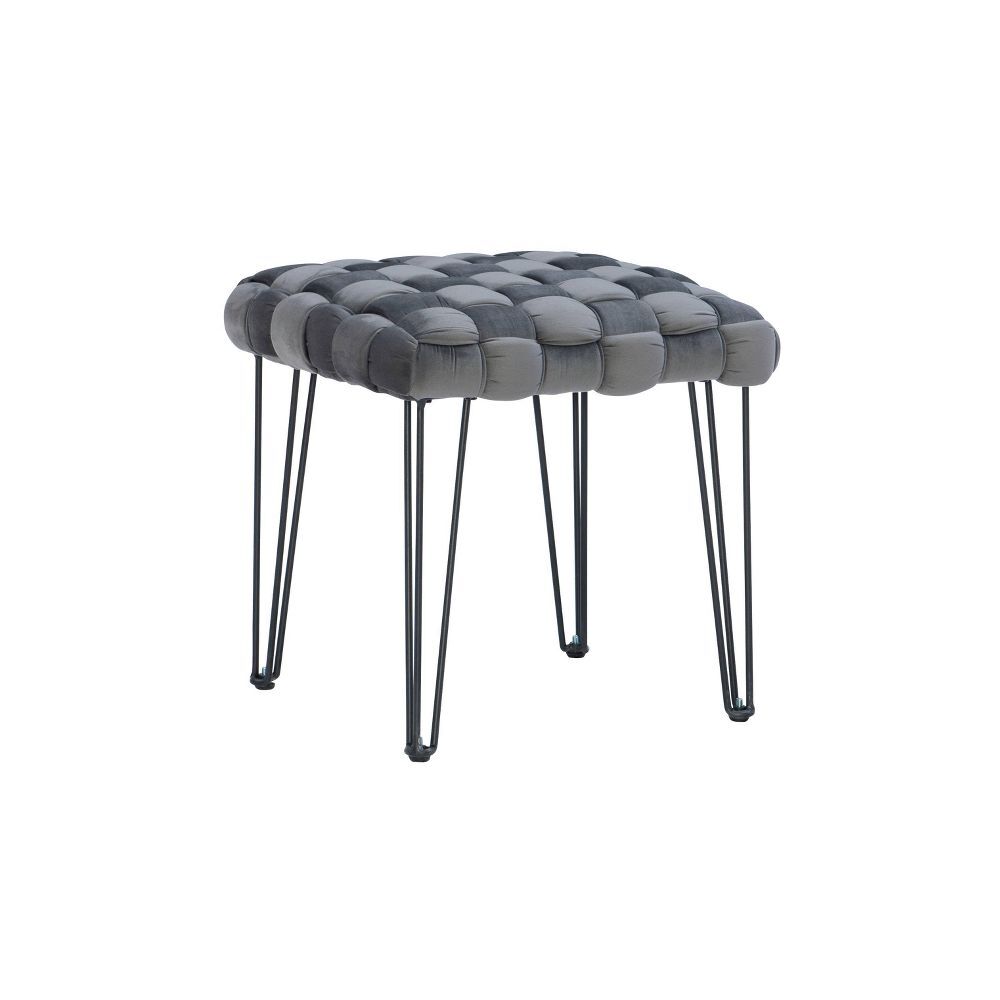 Табурет Kylie Square Ottoman Grey - Linon