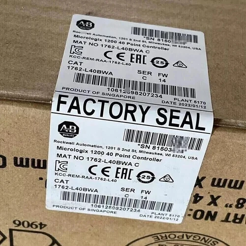 1PCS New Allen Bradley 1762-L40BWA /C MicroLogix 1200 40 Point Controller - Picture 4 of 5