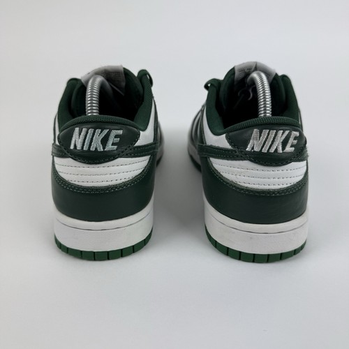 Nike Dunk Low Michigan State Talla UK 7.5 EU 42 Hombres Entrenadores Zapatos Verde/Blanco - Imagen 9 de 11