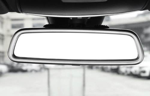 ABS Silver Interior Rearview Mirror Frame Cover Trim For Benz C-Class 2015-2021 - Picture 6 of 9