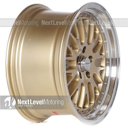 Circuit CP21 18x9.5 18x11 5x114.3 +20 Gold Wheels Staggered Fit Mustang GT C... - Picture 4 of 9