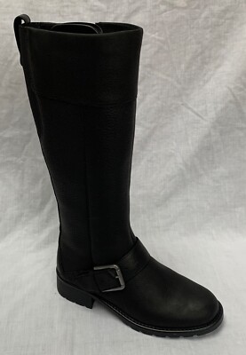 BNIB Clarks Ladies Orinoco Jazz Black Warmlined Leather Knee High Boots | eBay