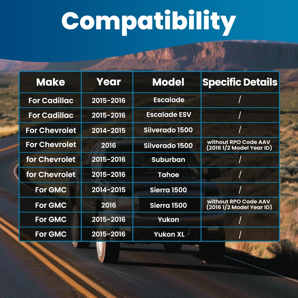 Brazos de control inferiores superiores de aluminio para Chevy Silverado GMC Sierra 1500 2014-2016 Foto 4 de 4